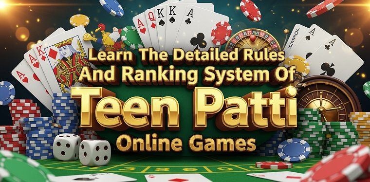 Learn the detailed rules and ranking system of Teen Patti online games